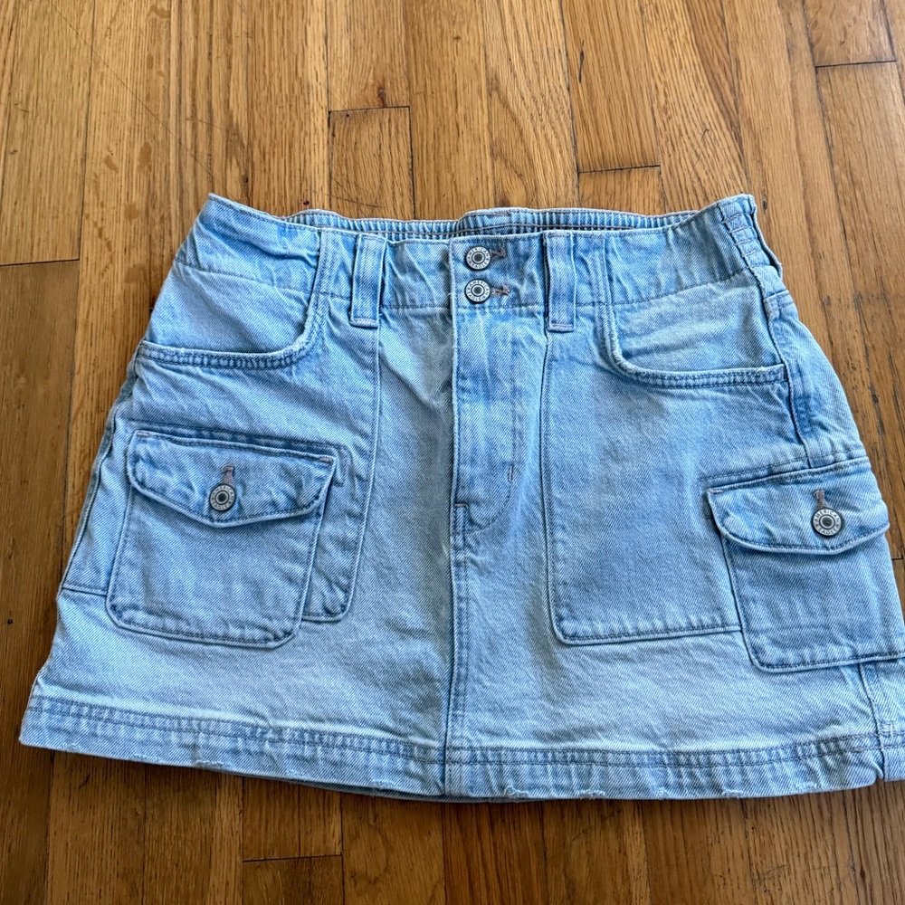 American Eagle Denim Cargo Skirt